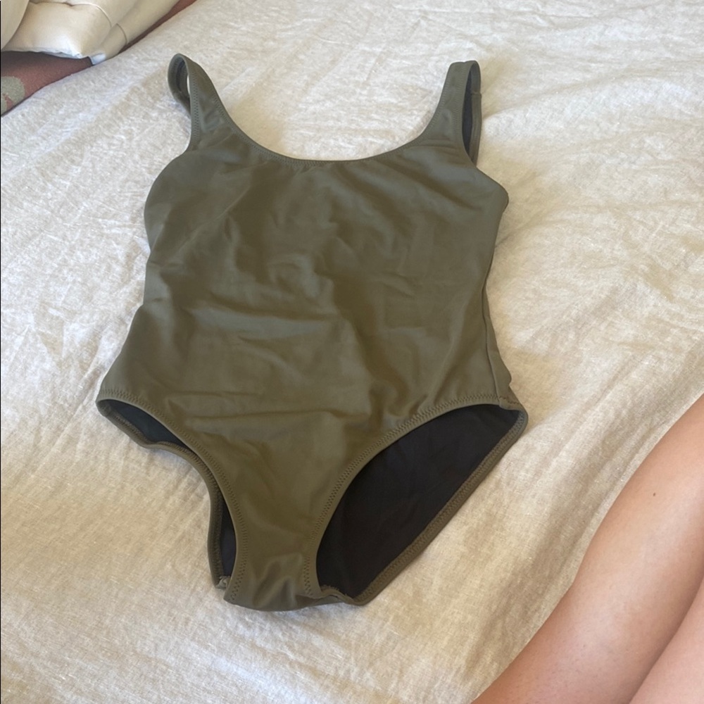Solid and striped one piece
